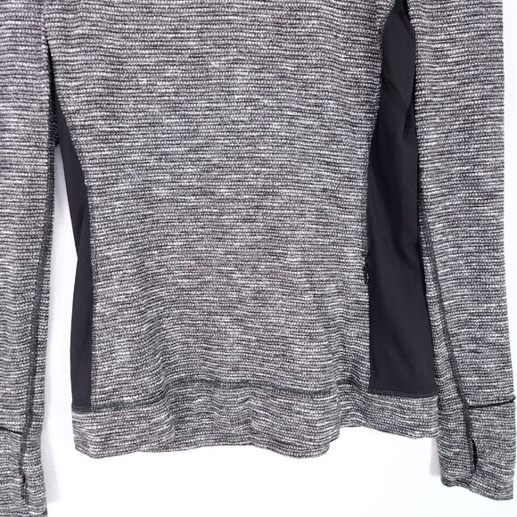 Lululemon Shirt Size 8 Long Sleeve Athletic Grey Thumbholes Zip Pockets - Picture 4 of 11